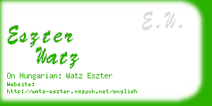 eszter watz business card